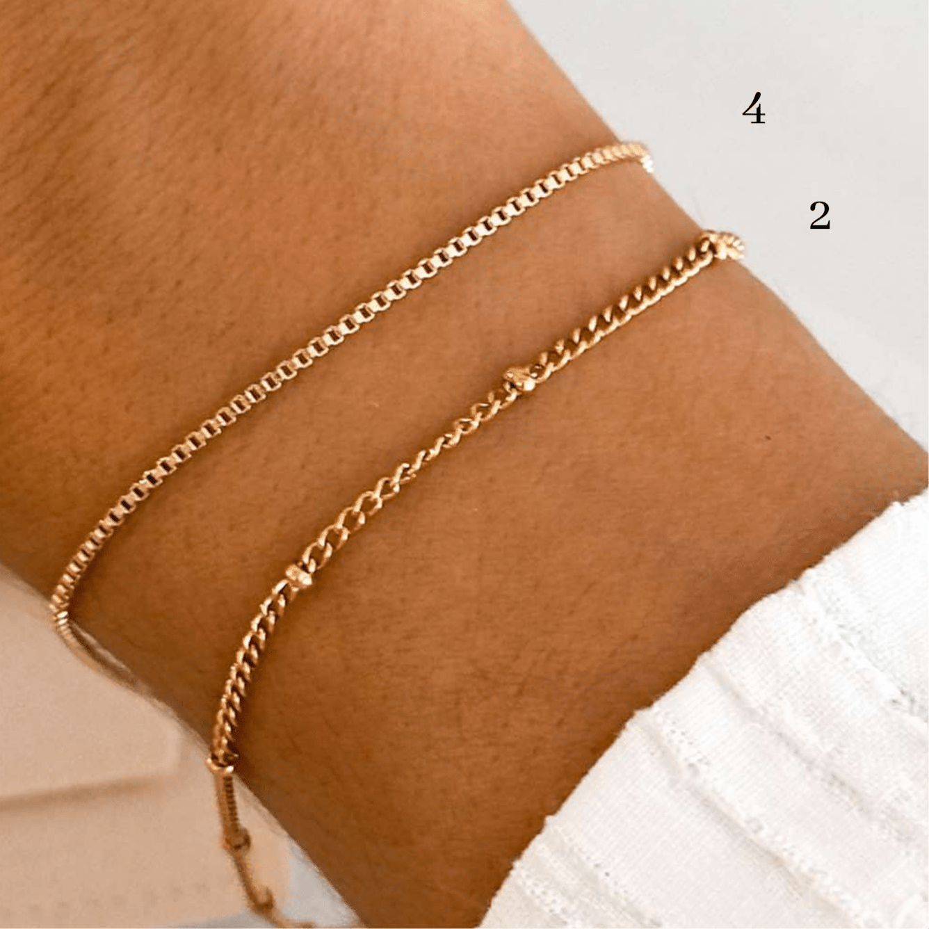 Dainty Gold Bracelets – Waterproof & Adjustable 18K Plated Jewelry for Stacking - Liv.Aura Jewelry