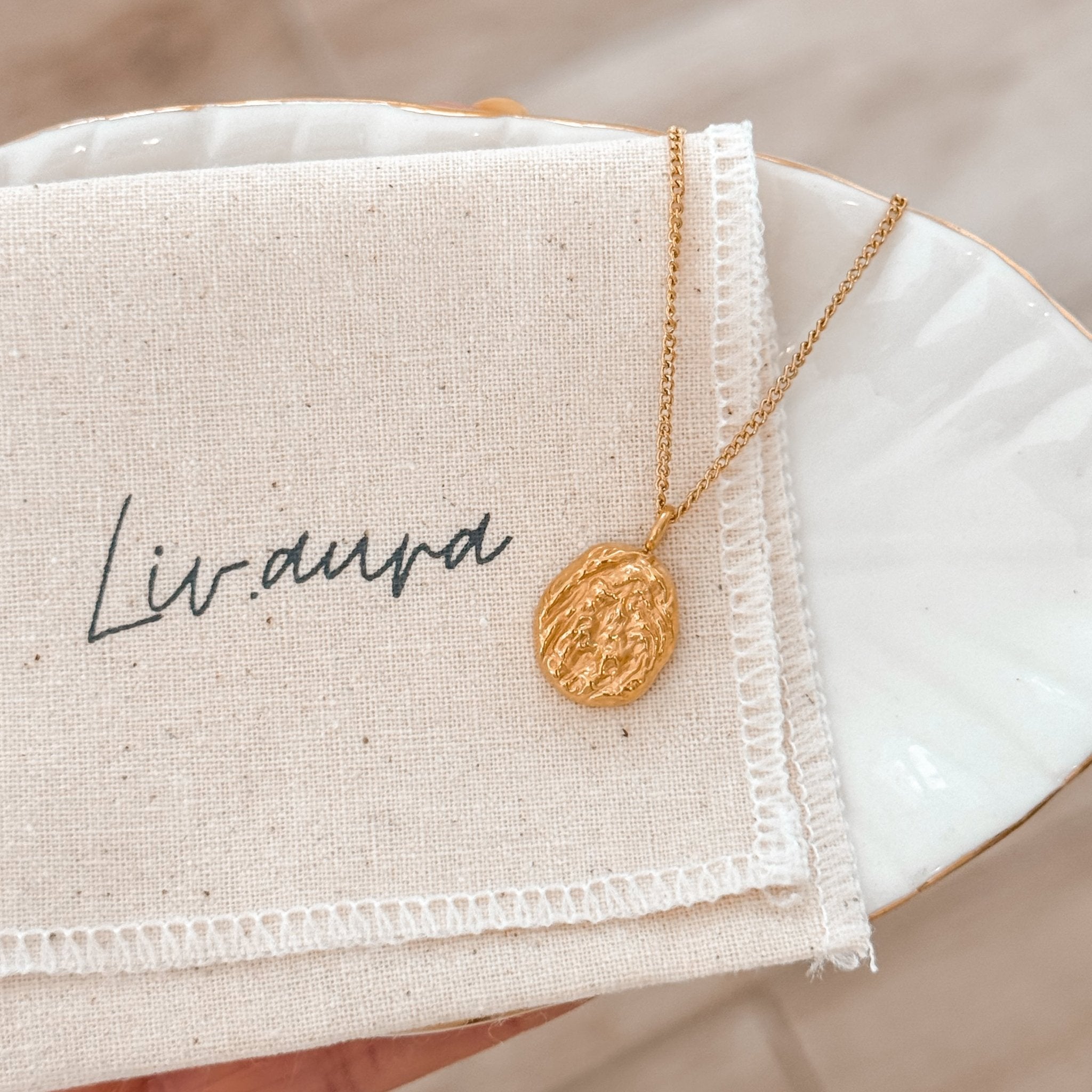 Golden Fragment Necklace – Waterproof & Hypoallergenic 18K Gold Pendant - Liv.Aura Jewelry