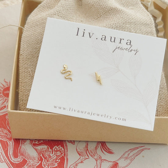 Harry Potter Earrings Set 10K Solid Gold - Liv.Aura Jewelry