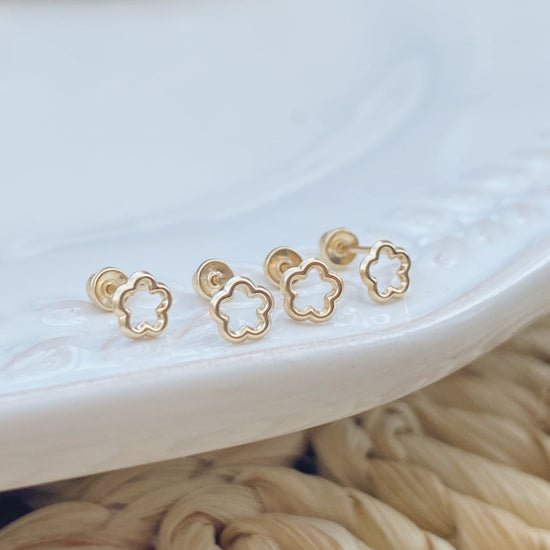 Gold Mix and Match Stud Earrings Set 10K Solid Gold