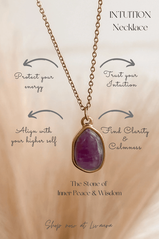 Intuition Necklace | Amethyst | The Stone of Inner Peace & Wisdom - Liv.Aura Jewelry