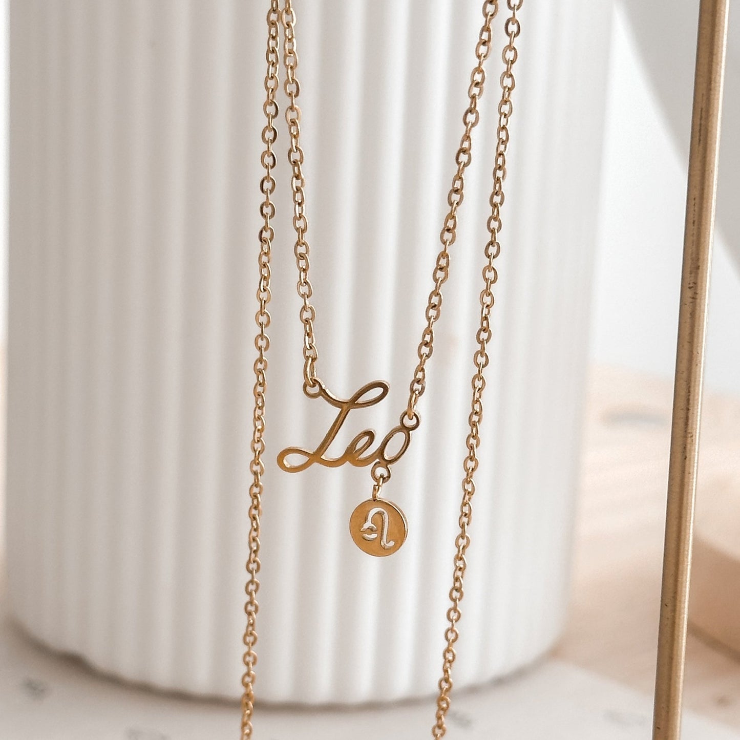 Leo Zodiac Necklace | 18K Gold - Liv.Aura Jewelry