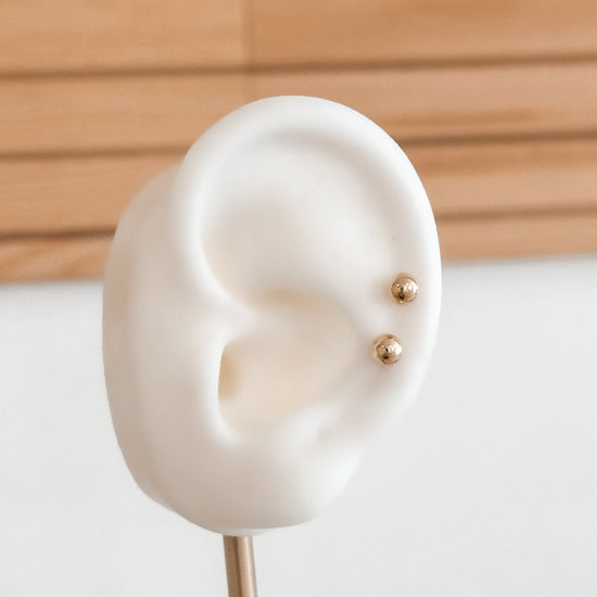 Simple Ball Stud Earring | 14K Gold - Liv.Aura Jewelry