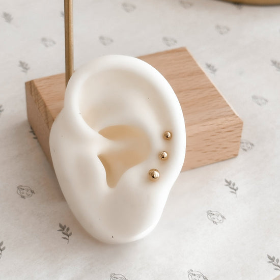 Simple Ball Stud Earring | 14K Gold - Liv.Aura Jewelry