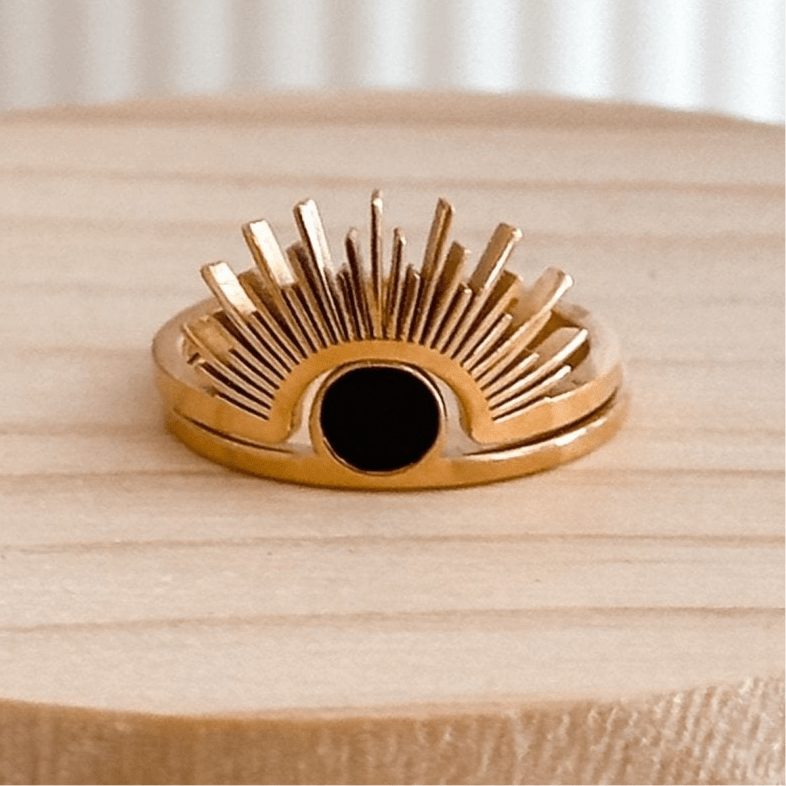 Sunburst Celestial Ring Set - Liv.Aura Jewelry