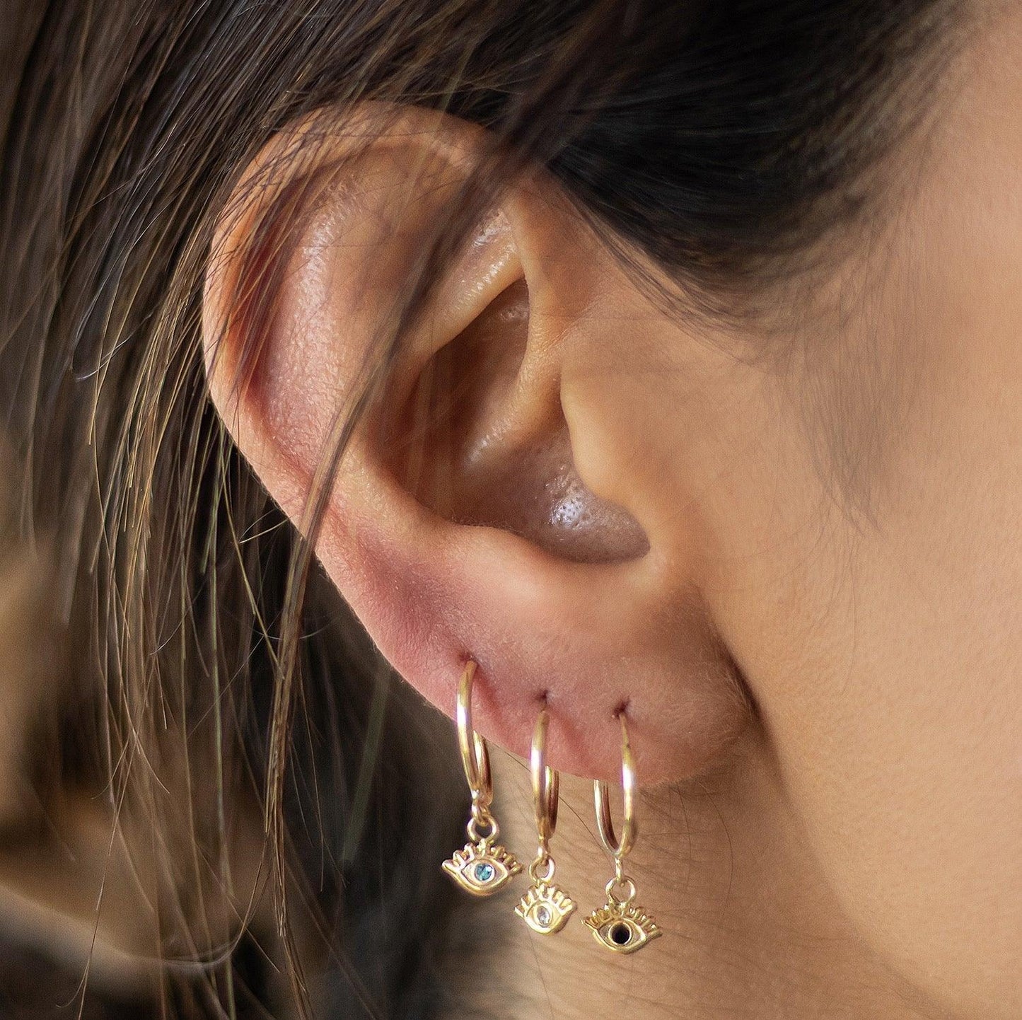 Threader Earrings, Crystal Hoop Earring, Minimal Stacking Earring, Ruby  Gemstone Huggie Earring, Drop Hoop Earrings, Stacker Earrings - Etsy | Gold  hoop earrings style, Etsy earrings, Stacked earrings