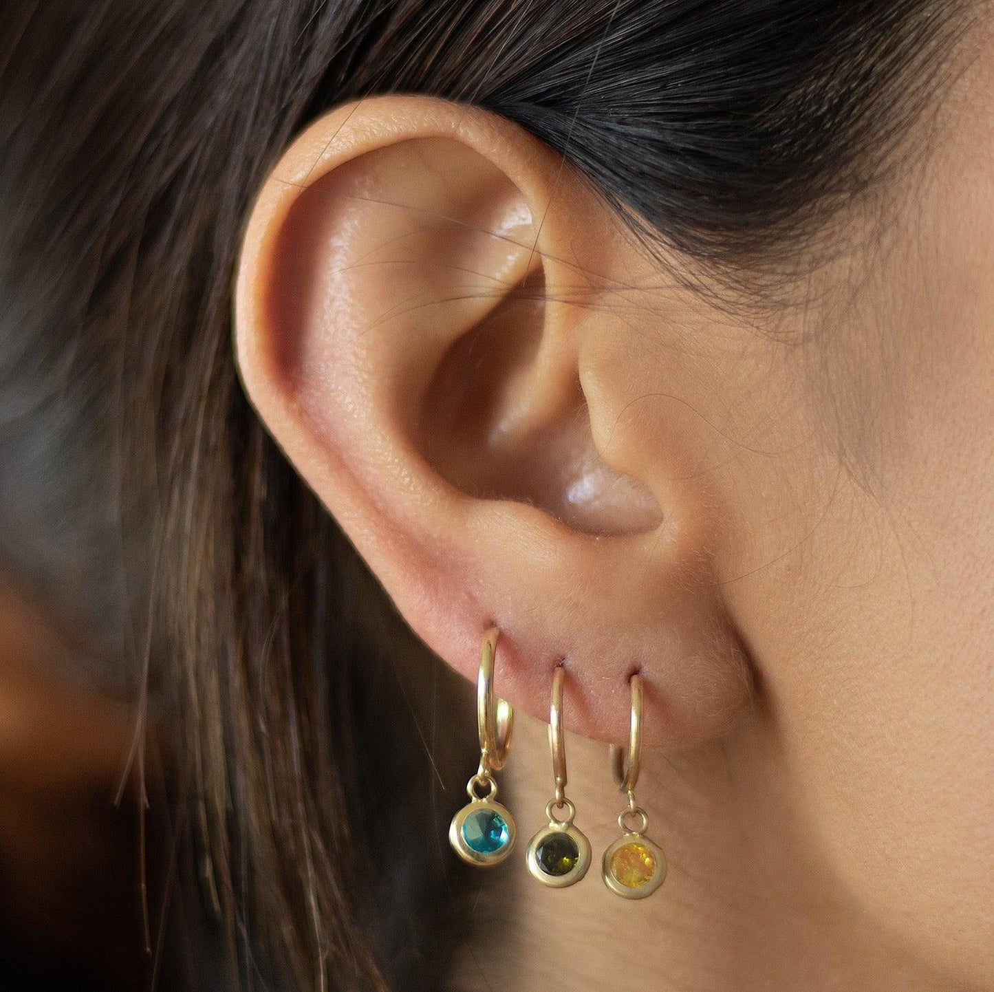 Accessorize London Women's Gold Set of 3 Filigree & Stone Hoop Earring -  Accessorize India