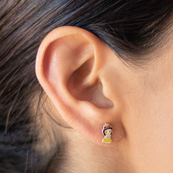 Load image into Gallery viewer, gold disney studs,gold earrings for kids baby
