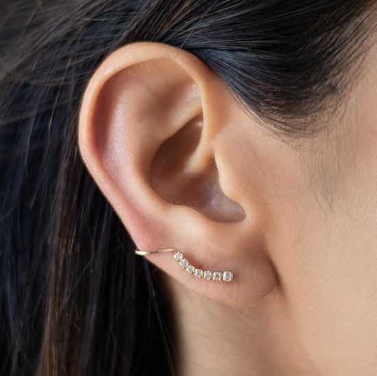 Load image into Gallery viewer, These geometric earrings are a must have for every casual outfit. With their minimal design, they can be worn every day and hold up to any outfit. They are also perfect for sleeping in!
