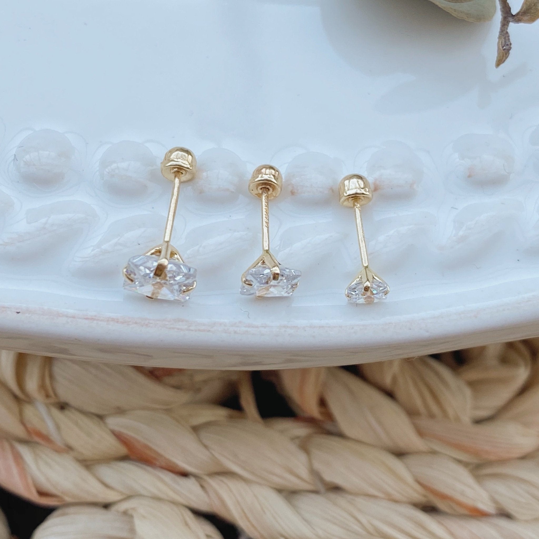 Gold Screw Backs 10k - Liv.Aura Jewelry