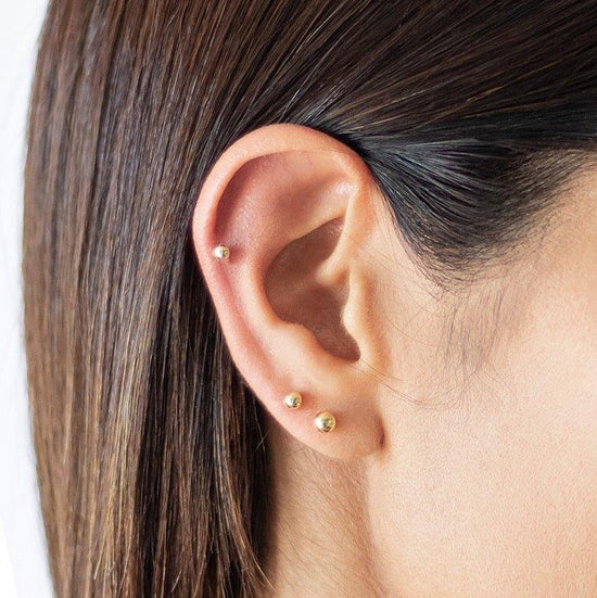 Simple Ball Stud Earring | 14K Gold - Liv.Aura Jewelry